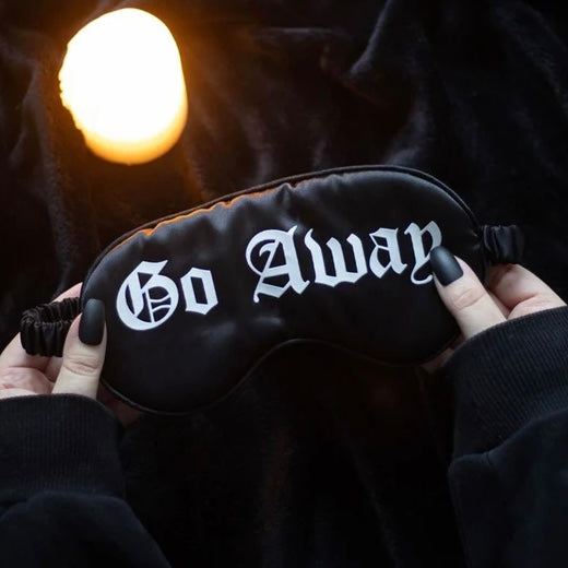 Go Away Gothic Satin Sleep Mask