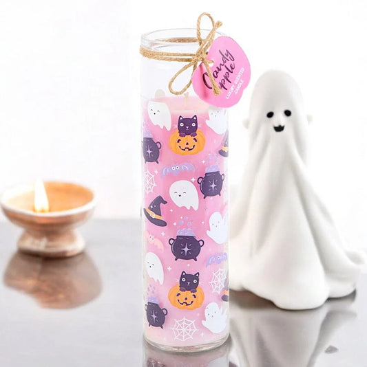 Pastel Halloween Candy Apple Tube Candle - Wicked Witcheries