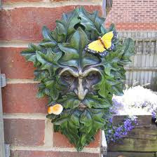 29x21cm Leafy Green Man Wall Plaque - Wicked Witcheries