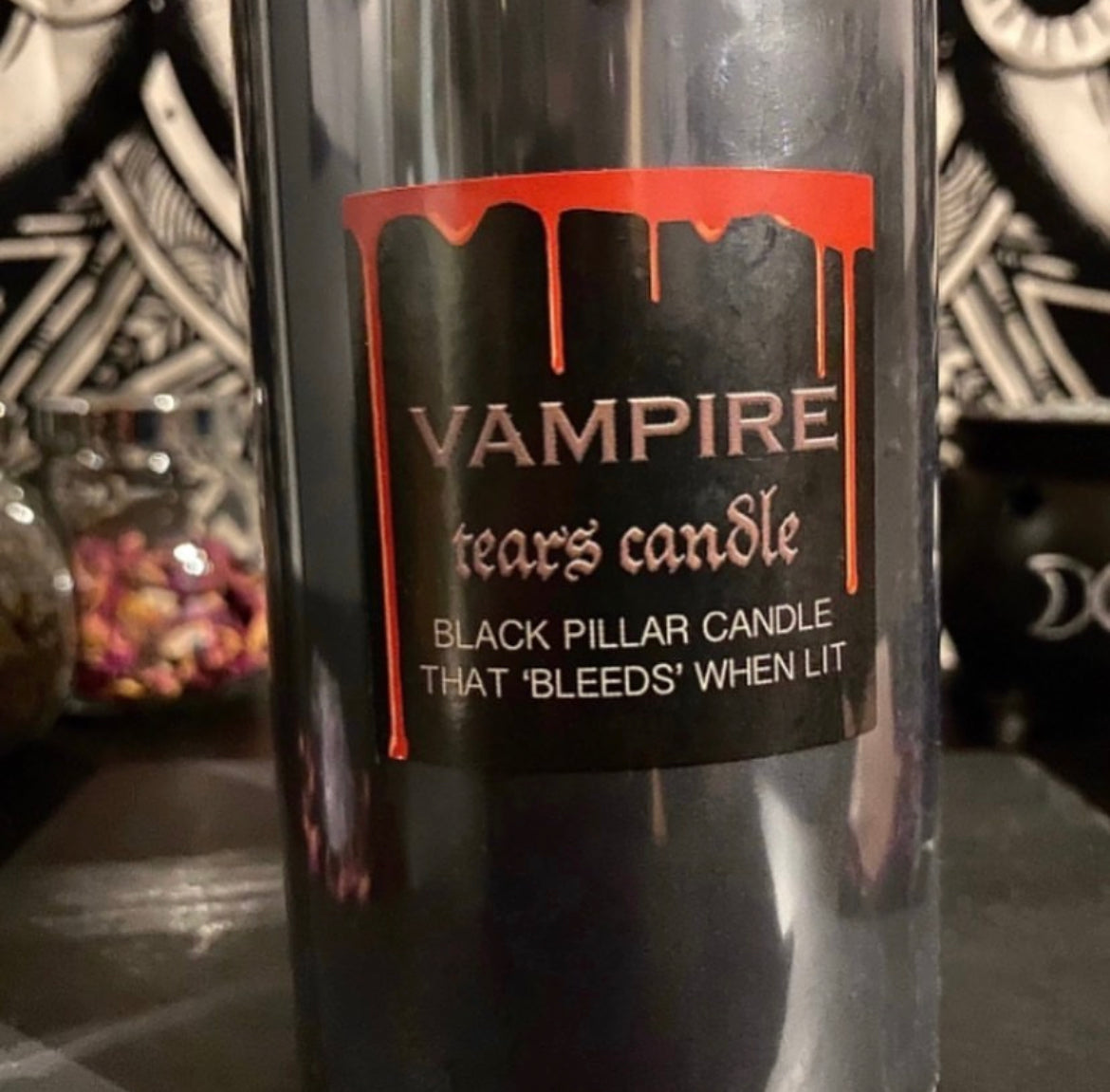 15cm Vampire Tears Pillar Candle - Wicked Witcheries