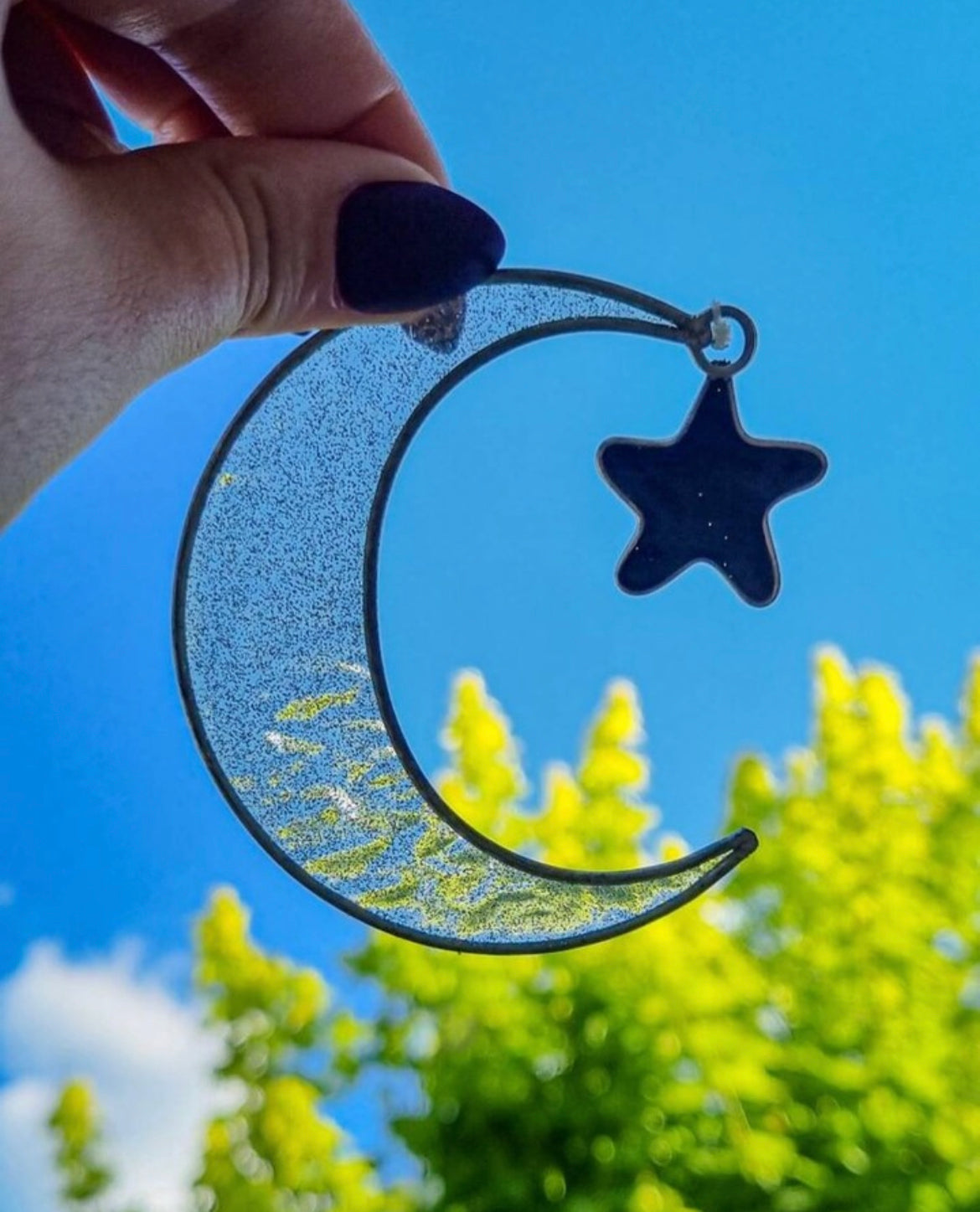 Mystical Crescent Moon Suncatcher - Wicked Witcheries