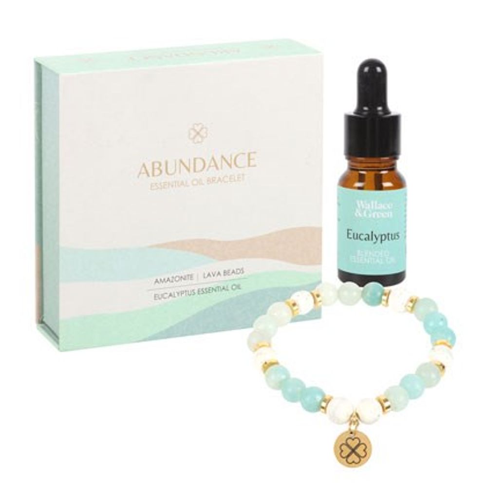 Abundance Amazonite Crystal Essential Oil Bracelet - Wicked Witcheries