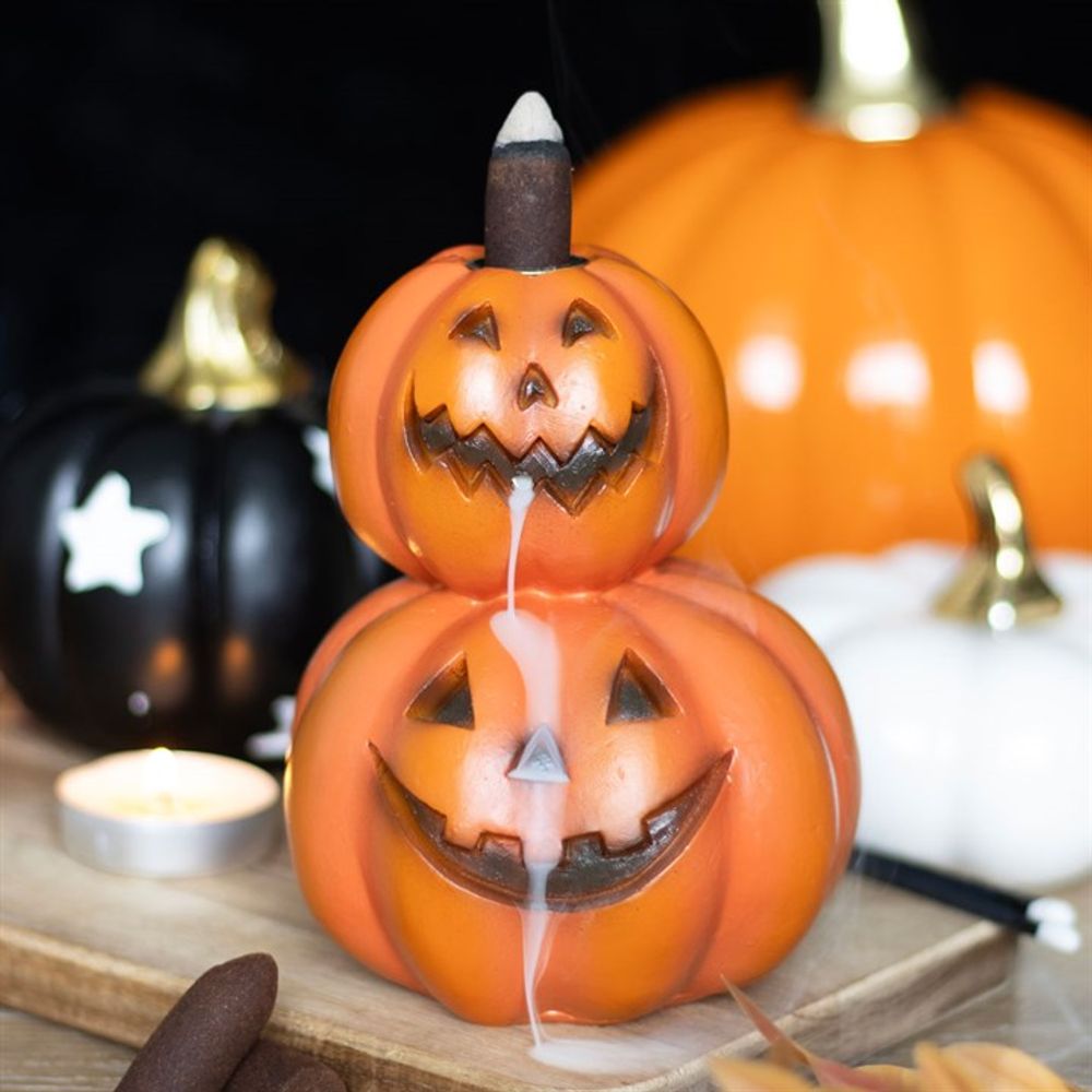 Stacked Pumpkins Backflow Incense Burner - Wicked Witcheries