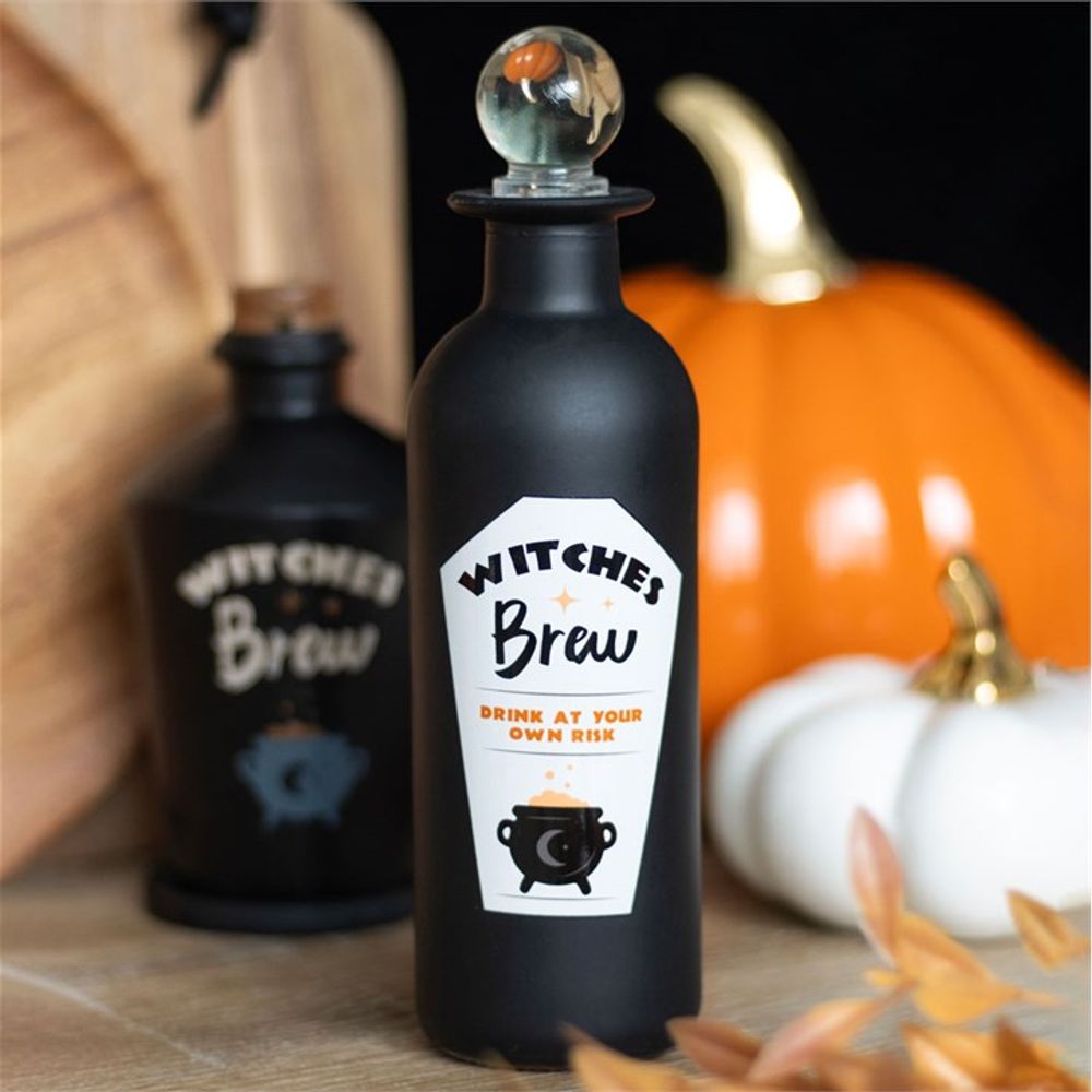 Decorative Witches Brew Glass Potion Bottle - Wicked Witcheries