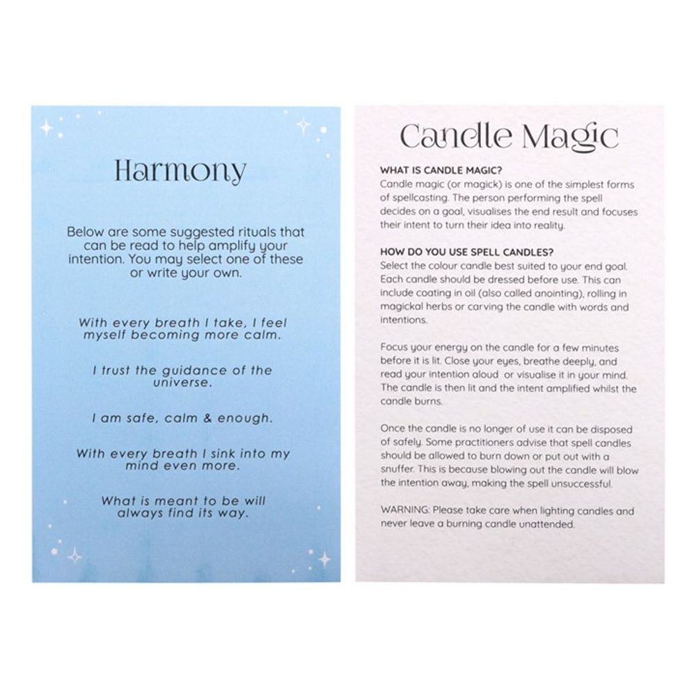 Pack of 12 Harmony Spell Candles - Wicked Witcheries