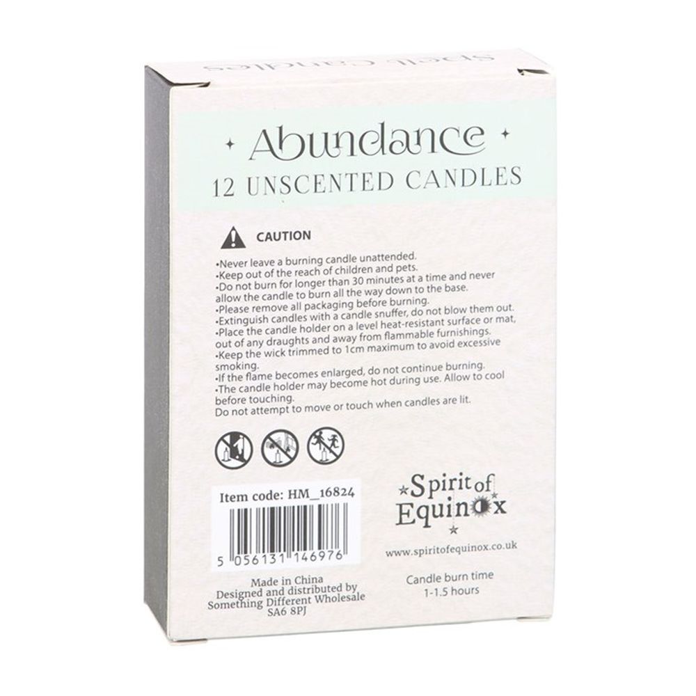 Pack of 12 Abundance Spell Candles - Wicked Witcheries