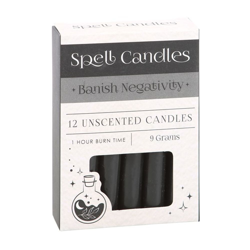 Pack of 12 Banish Negativity Spell Candles - Wicked Witcheries