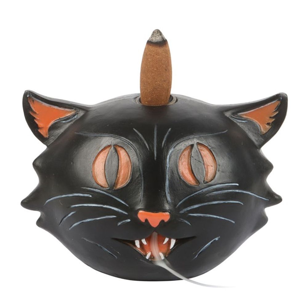 Black Cat Backflow Incense Burner - Wicked Witcheries