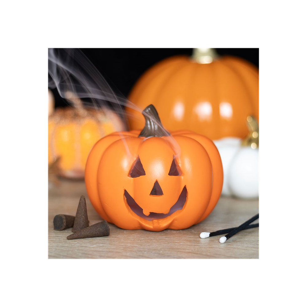 Orange Pumpkin Incense Cone Holder - Wicked Witcheries