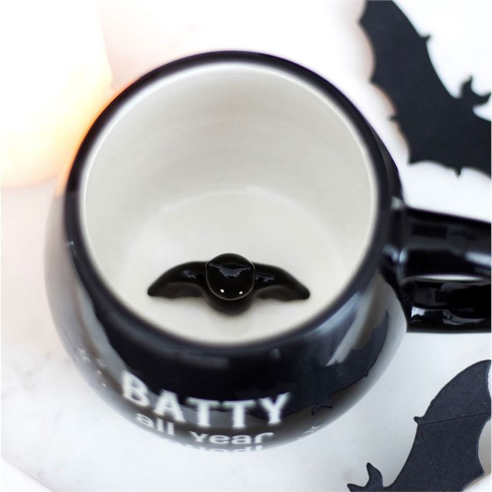 Batty All Year Round Rounded Peekaboo Mug - Wicked Witcheries