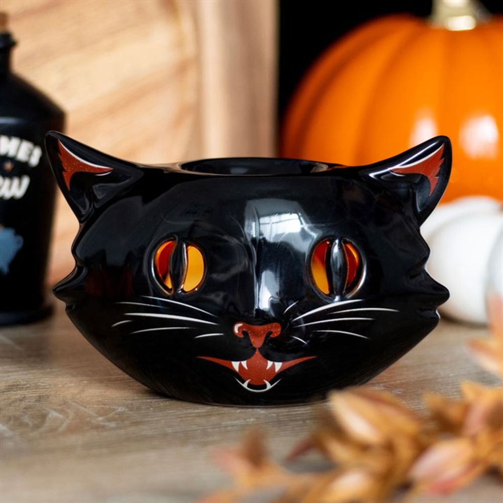 Spooky Black Cat Oil Burner - Wicked Witcheries