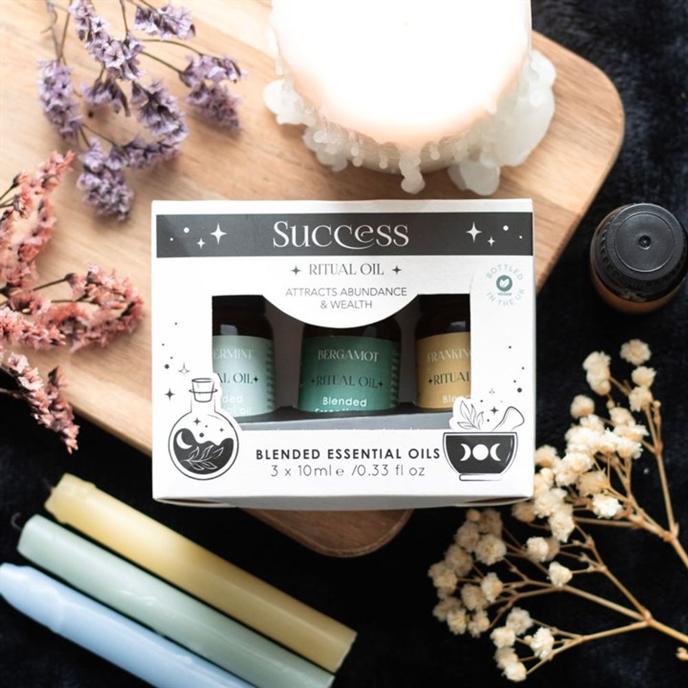 Set of 3 Success Ritual Blended Essential Oils - Wicked Witcheries