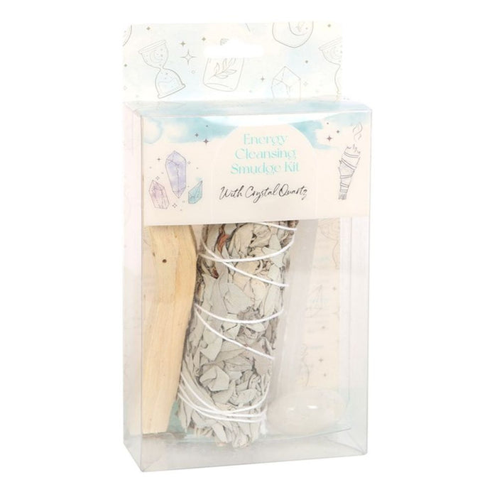 Smudge Kit with Clear Quartz Crystal - Wicked Witcheries