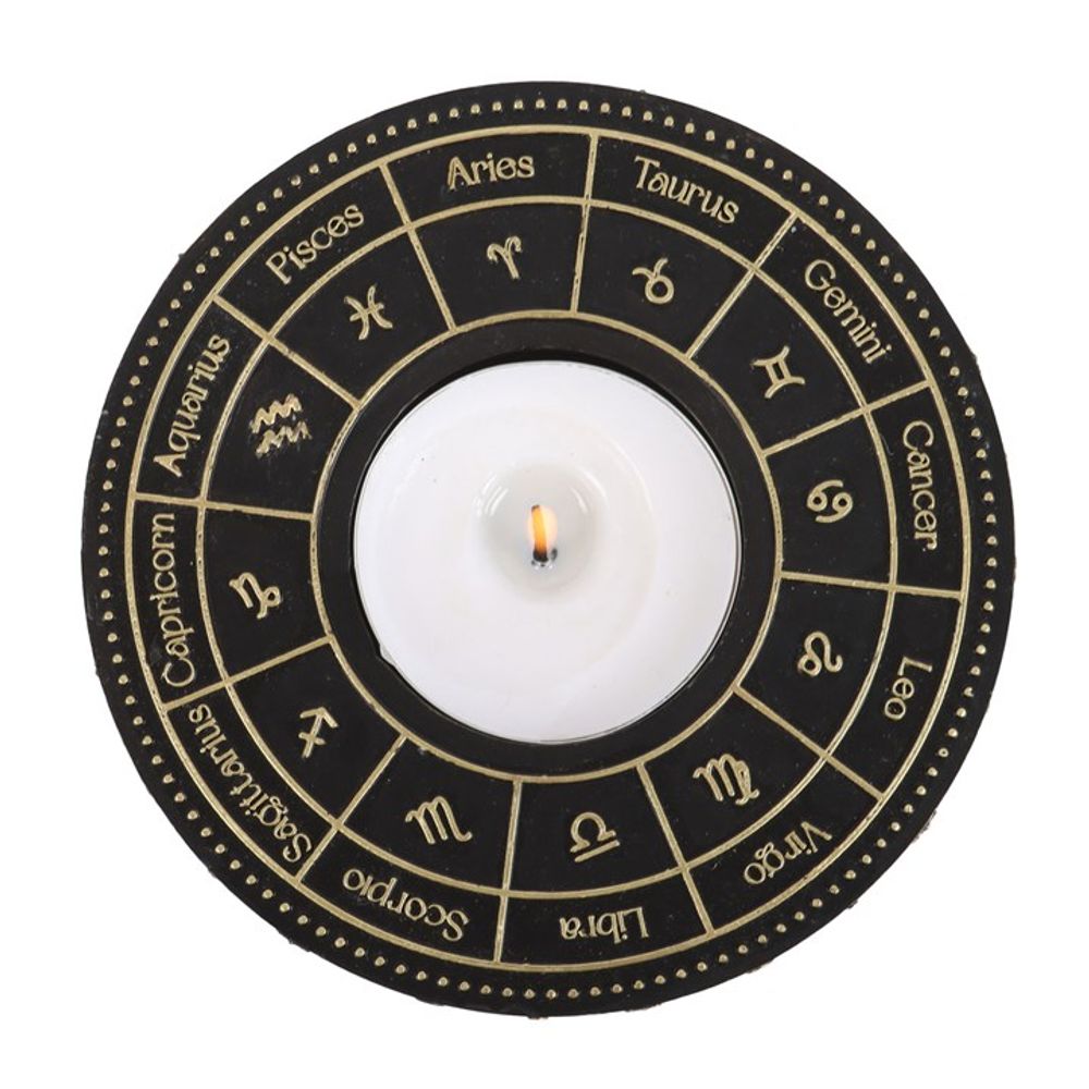 Astrology Wheel Tealight Candle Holder - Wicked Witcheries