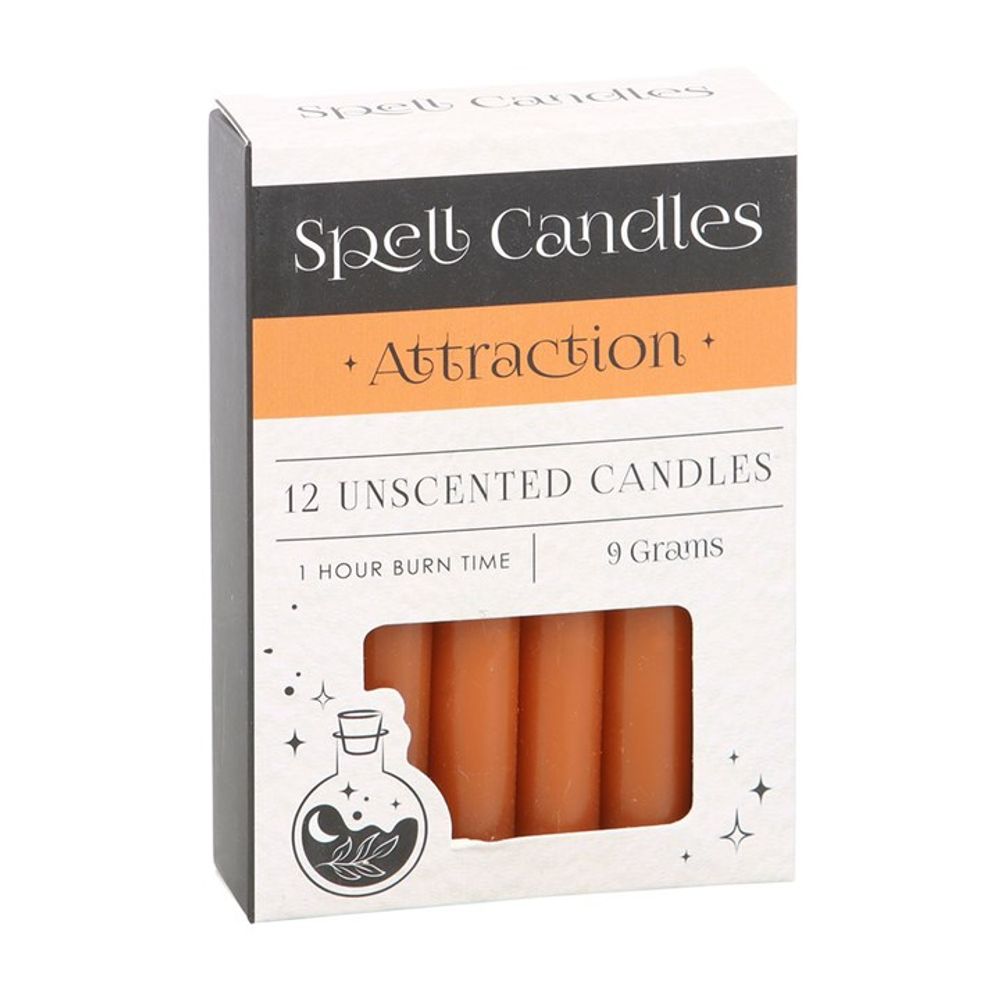 Pack of 12 Attraction Spell Candles - Wicked Witcheries