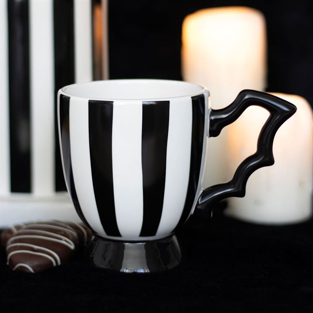 Striped Bat Wing Teacup - Wicked Witcheries