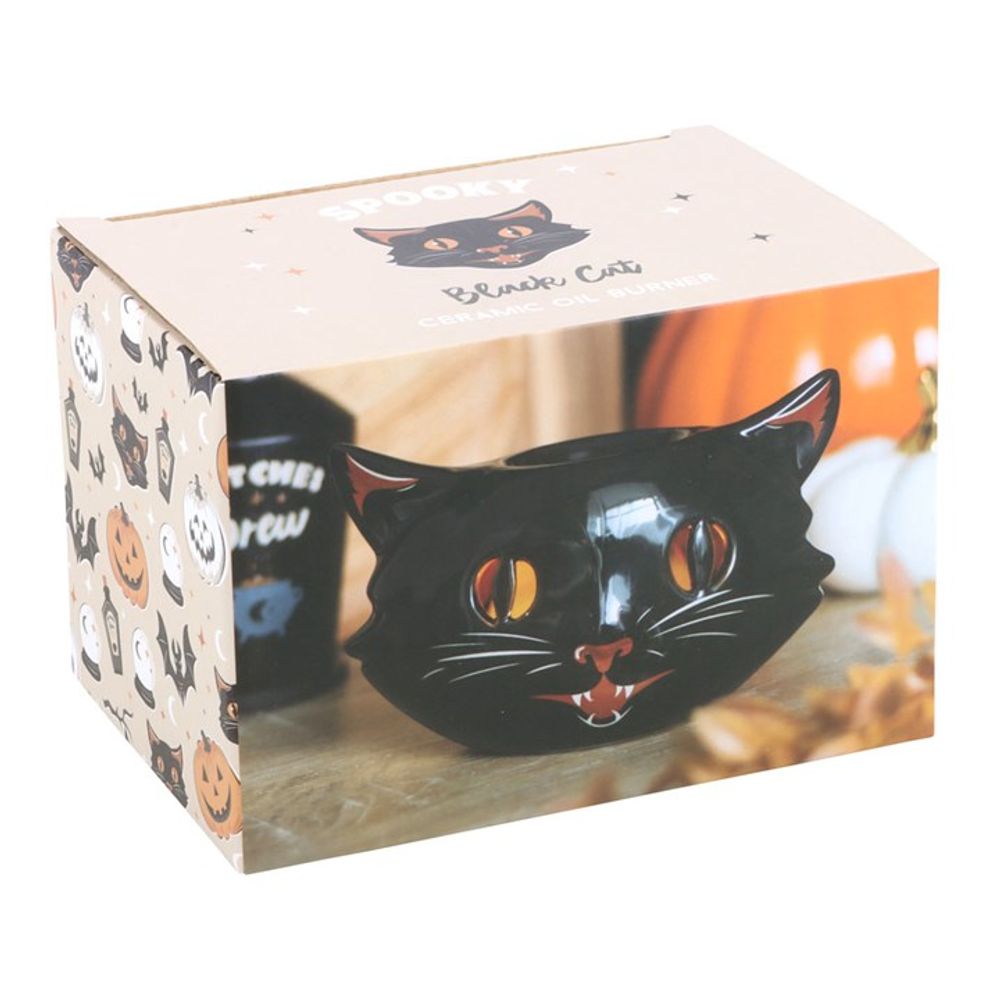 Spooky Black Cat Oil Burner - Wicked Witcheries