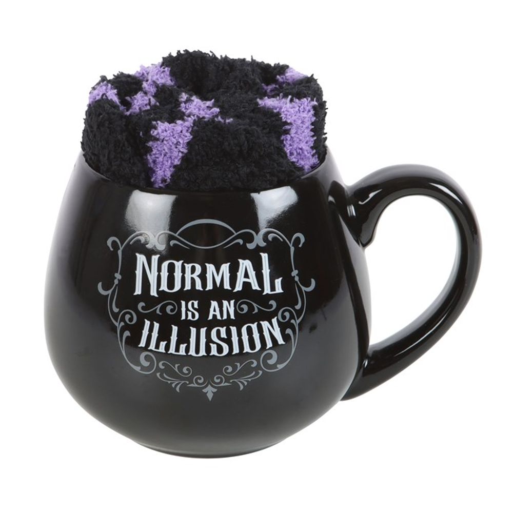 Normal is an Illusion Gothic Mug and Socks Set - Wicked Witcheries