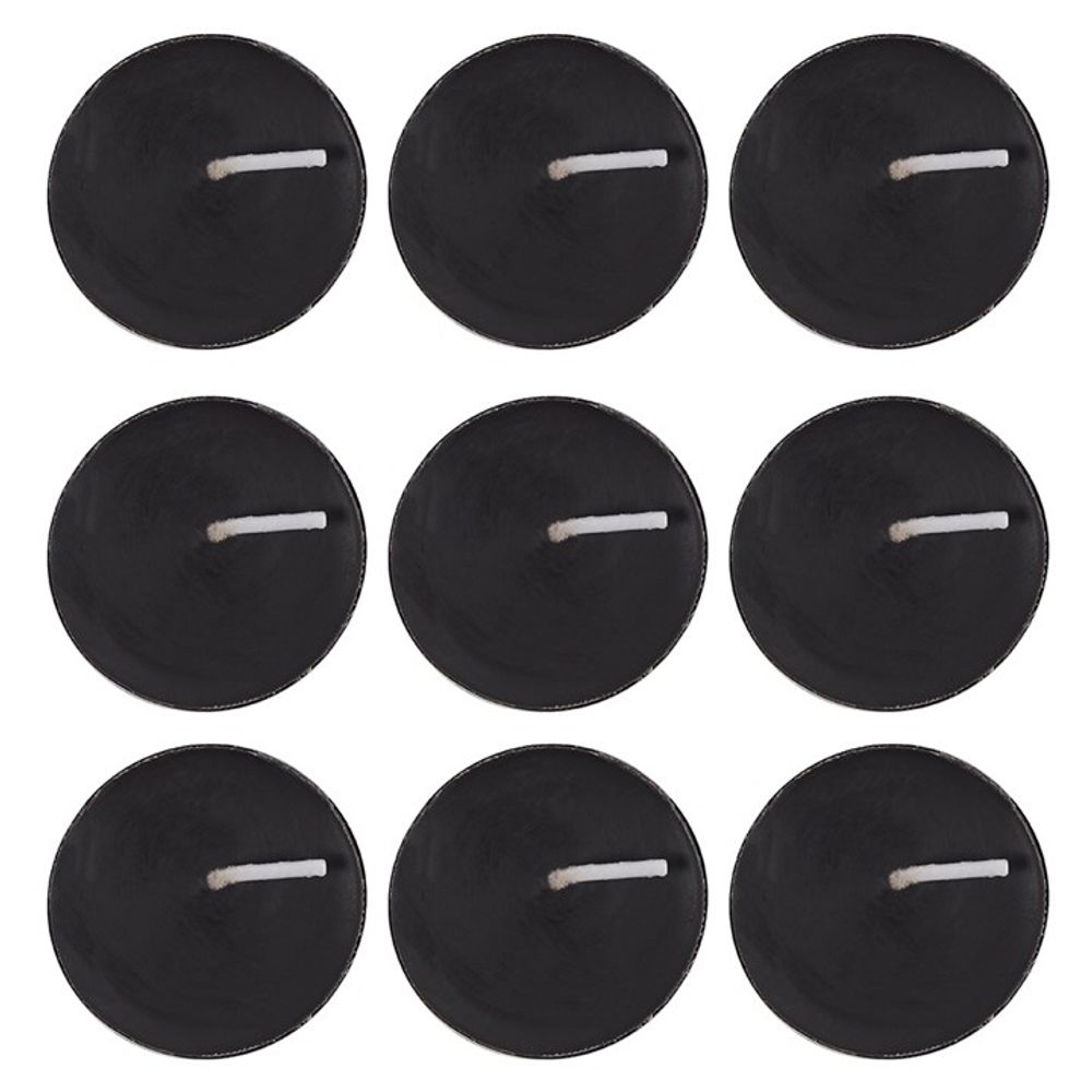 Pack of 9 Opium Scented Black Tealights - Wicked Witcheries