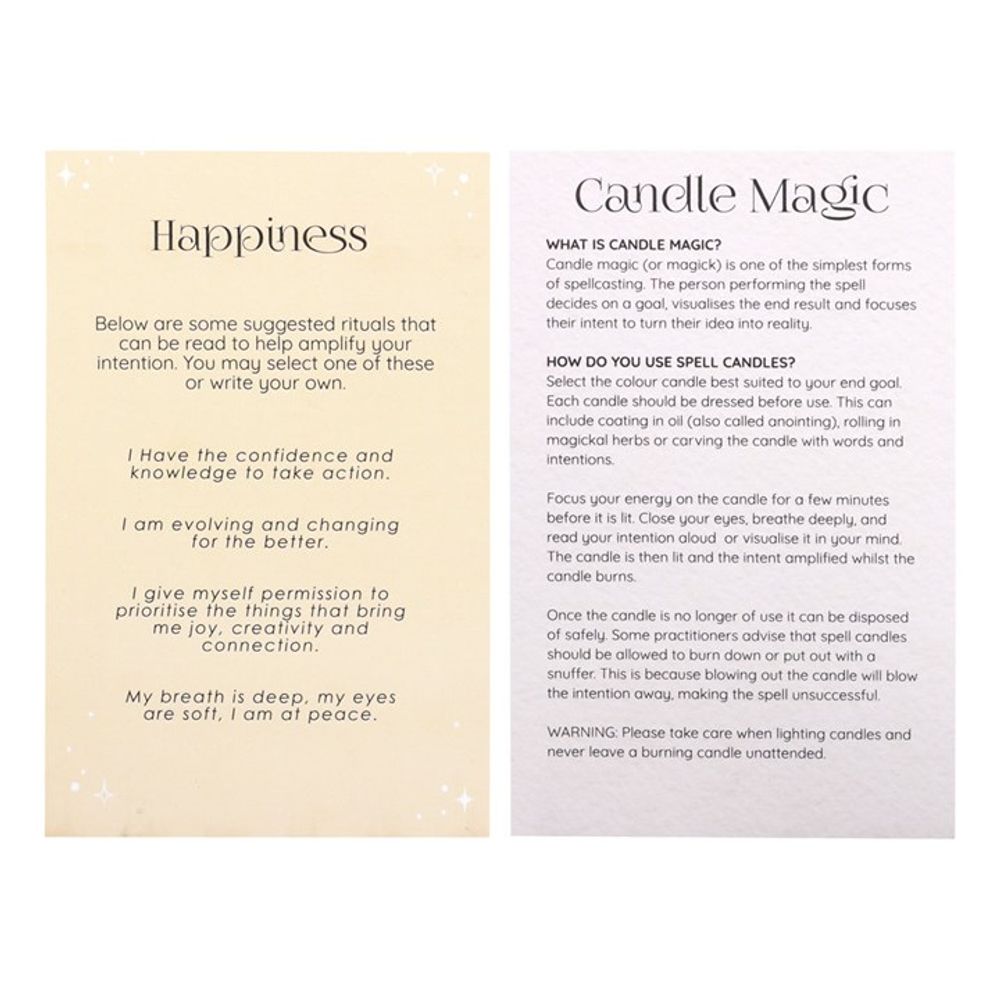 Pack of 12 Happiness Spell Candles - Wicked Witcheries