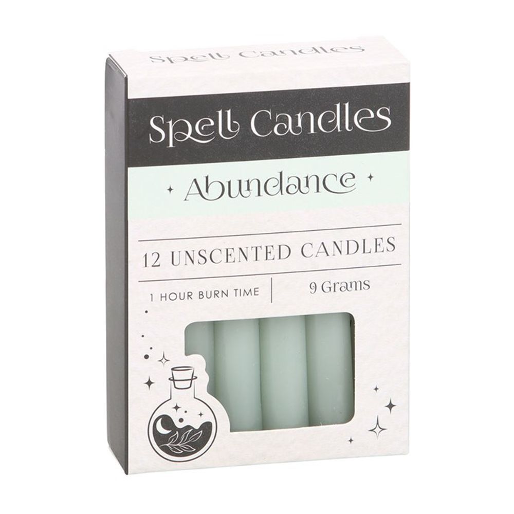 Pack of 12 Abundance Spell Candles - Wicked Witcheries