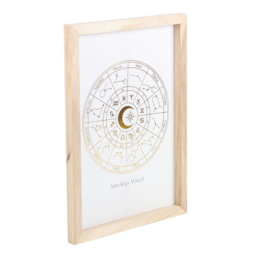 Off White Astrology Wheel Framed Wall Art Print - Wicked Witcheries