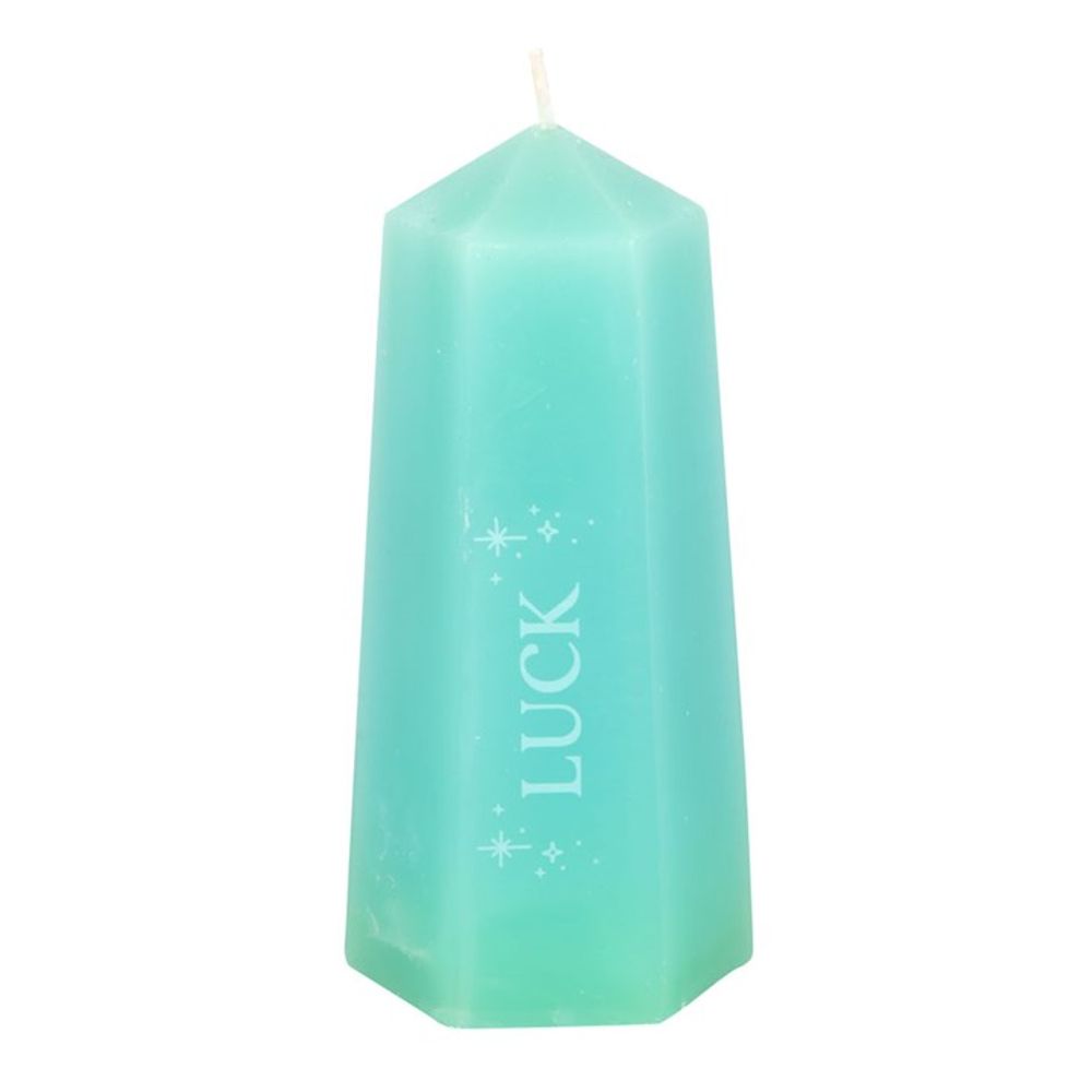 Luck Crystal Candle with Rough Green Aventurine - Wicked Witcheries