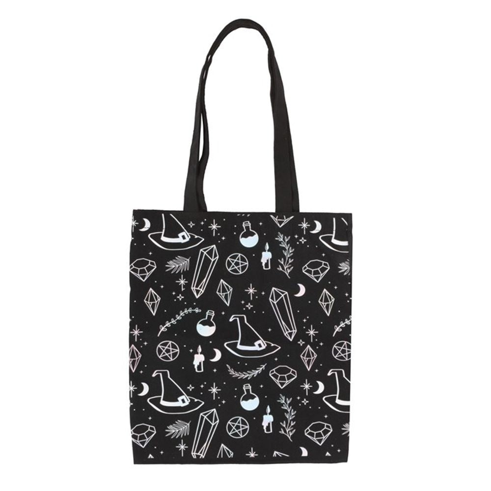 Crystal Witch Print Polycotton Tote Bag - Wicked Witcheries