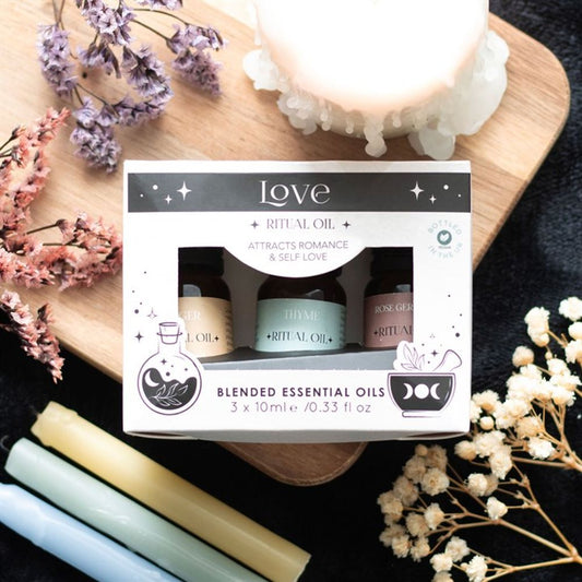 Set of 3 Love Ritual Blended Essential Oils - Wicked Witcheries