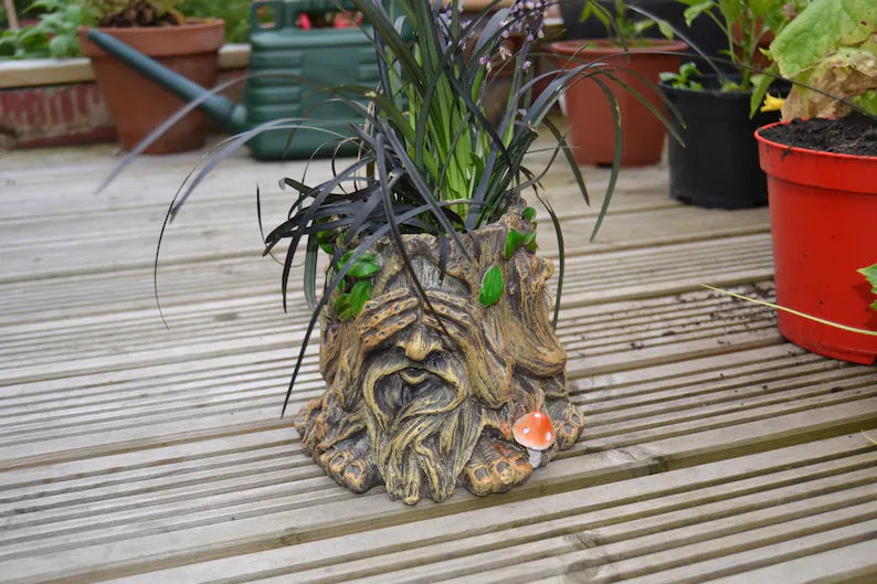 14cm Green Man Plant Pot - Wicked Witcheries