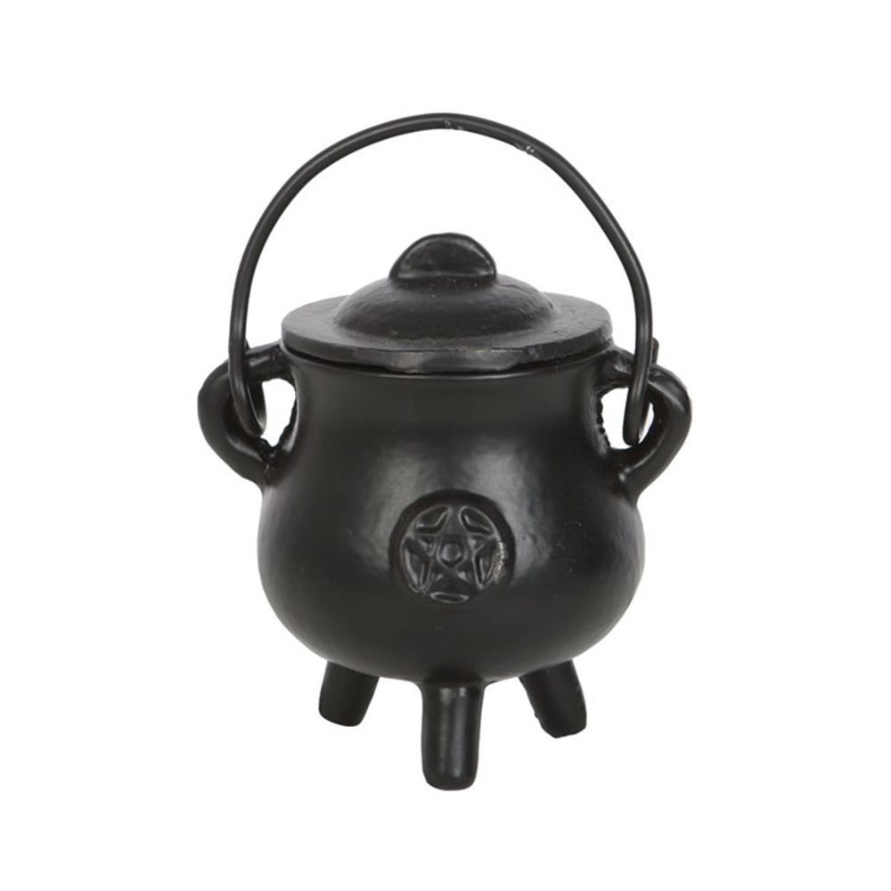 7.5cm Smooth Cast Iron Cauldron with Pentagram - Wicked Witcheries