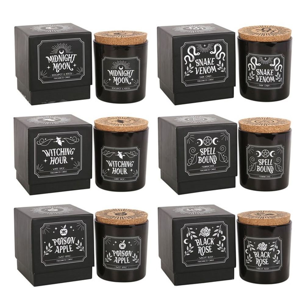 Set of 6 Midnight Ritual Candles - Wicked Witcheries