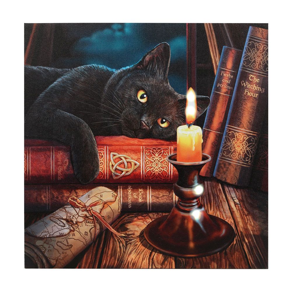 The Witching Hour Light Up Canvas Plaque by Lisa Parker - Wicked Witcheries