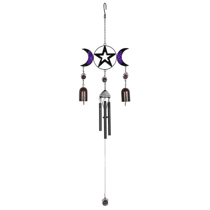 Triple Moon Windchime with Bells - Wicked Witcheries