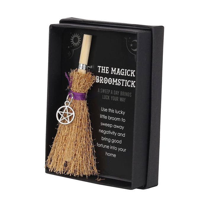 Pentagram Mini Magick Broomstick - Wicked Witcheries