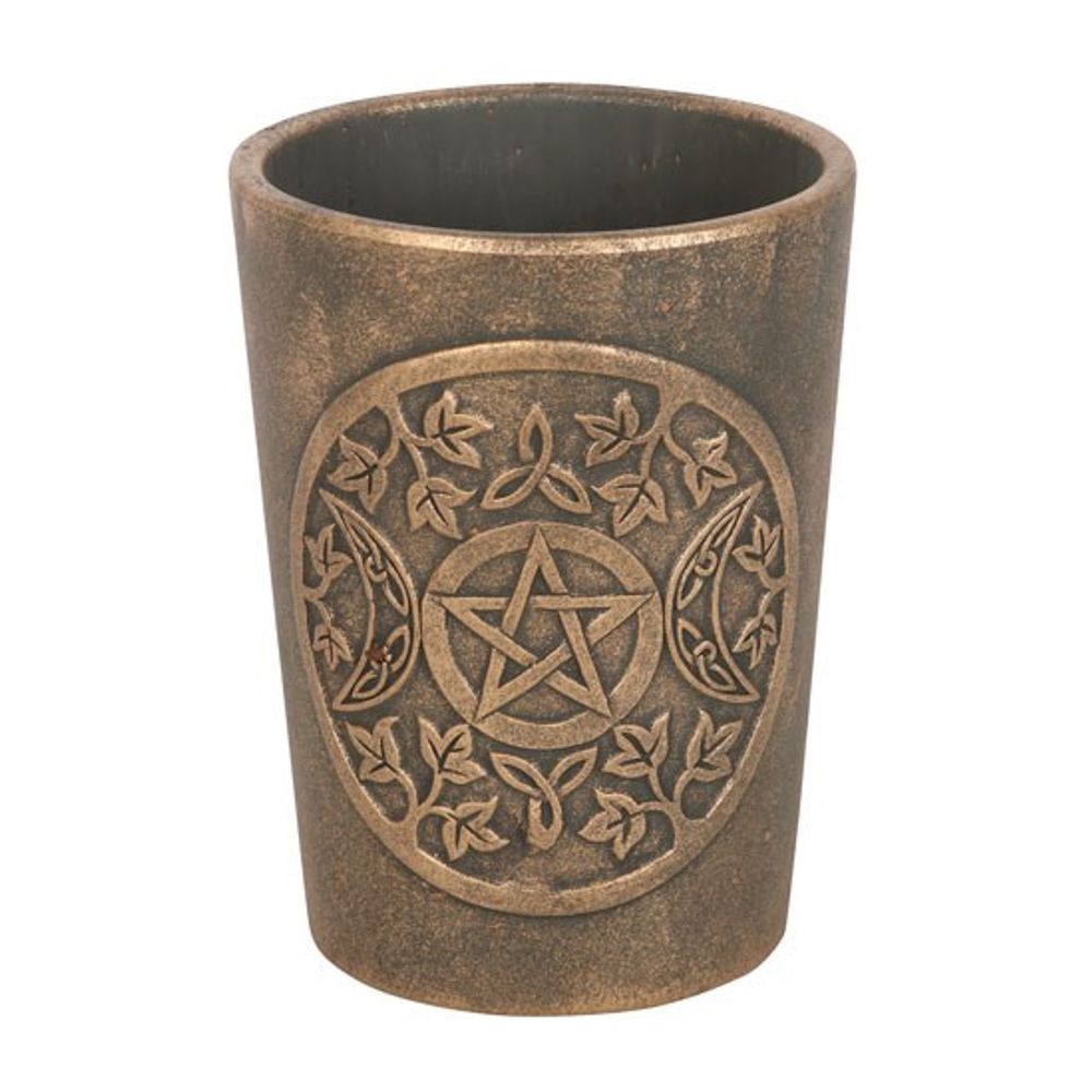 Triple Moon Bronze Terracotta Plant Pot by Lisa Parker - Wicked Witcheries