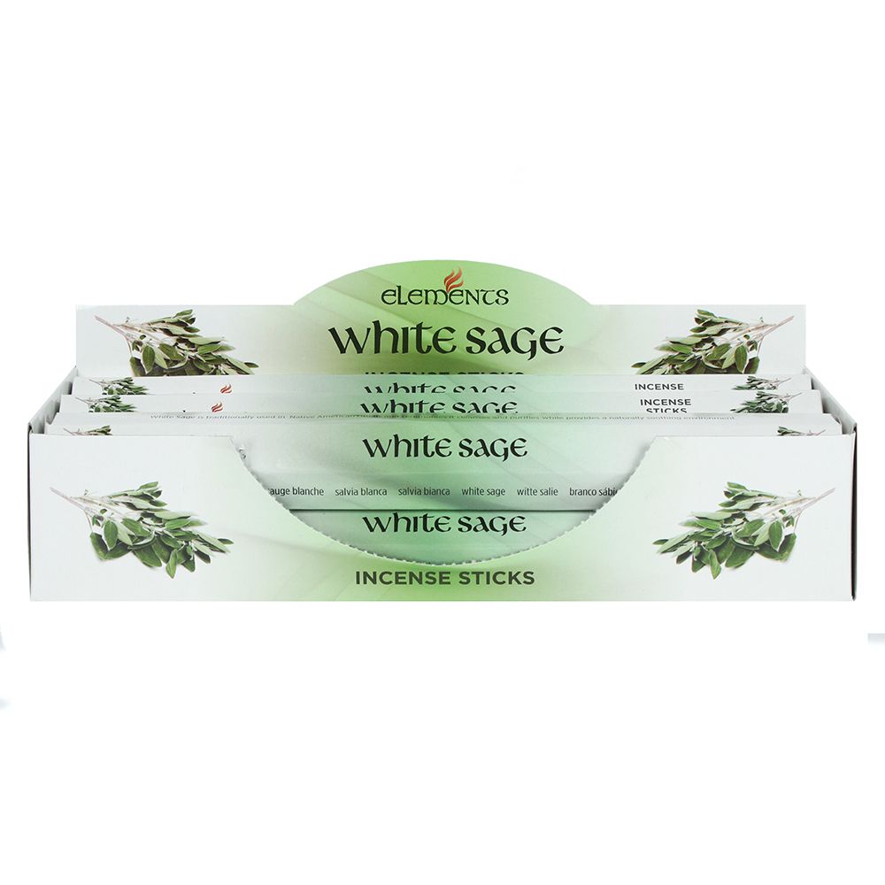 Set of 6 Packets of Elements White Sage Incense Sticks - Wicked Witcheries