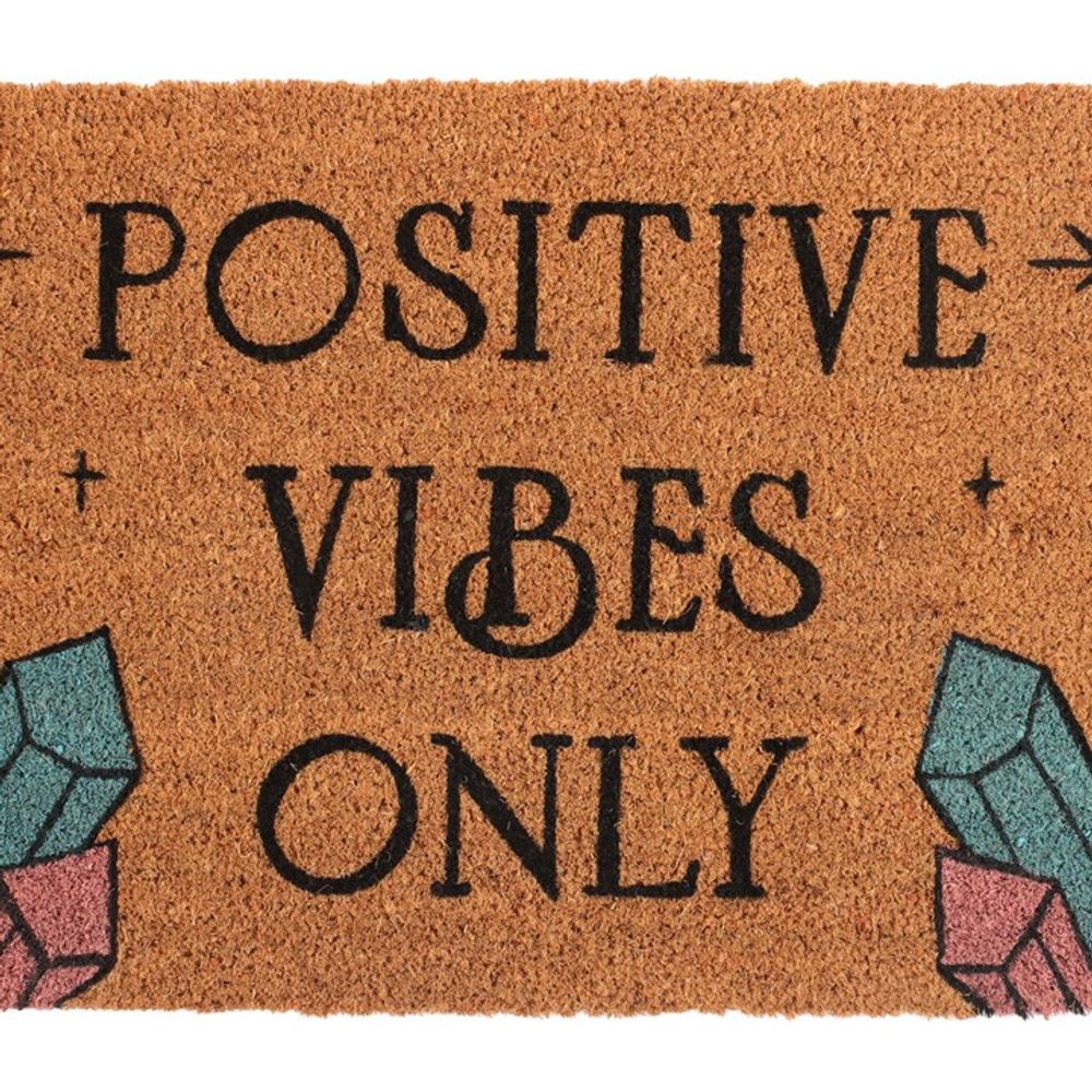 Natural Positive Vibes Only Doormat - Wicked Witcheries