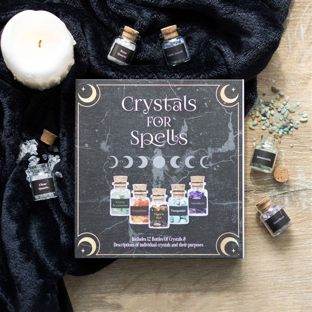 Crystals for Spells Crystal Chip Bottle Gift Set - Wicked Witcheries