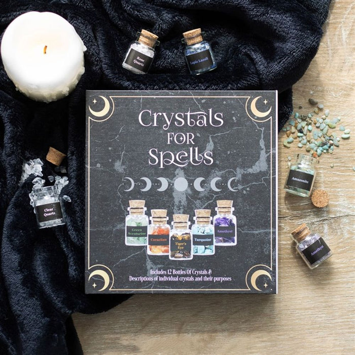 Crystals for Spells Crystal Chip Bottle Gift Set - Wicked Witcheries