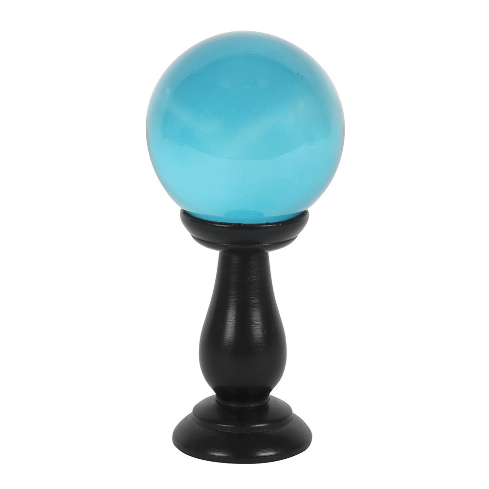 Small Teal Crystal Ball on Stand - Wicked Witcheries