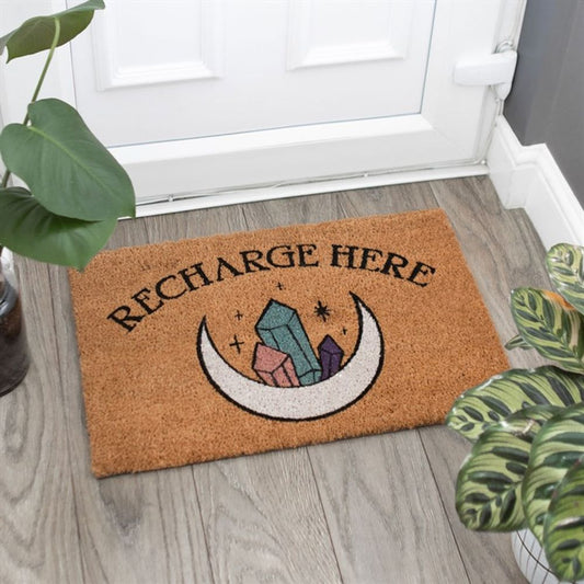 Natural Recharge Here Crystal Doormat - Wicked Witcheries