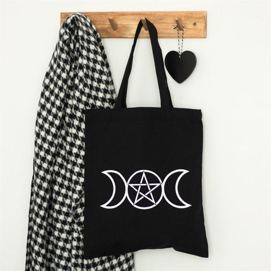 Triple Moon Cotton Tote Bag - Wicked Witcheries