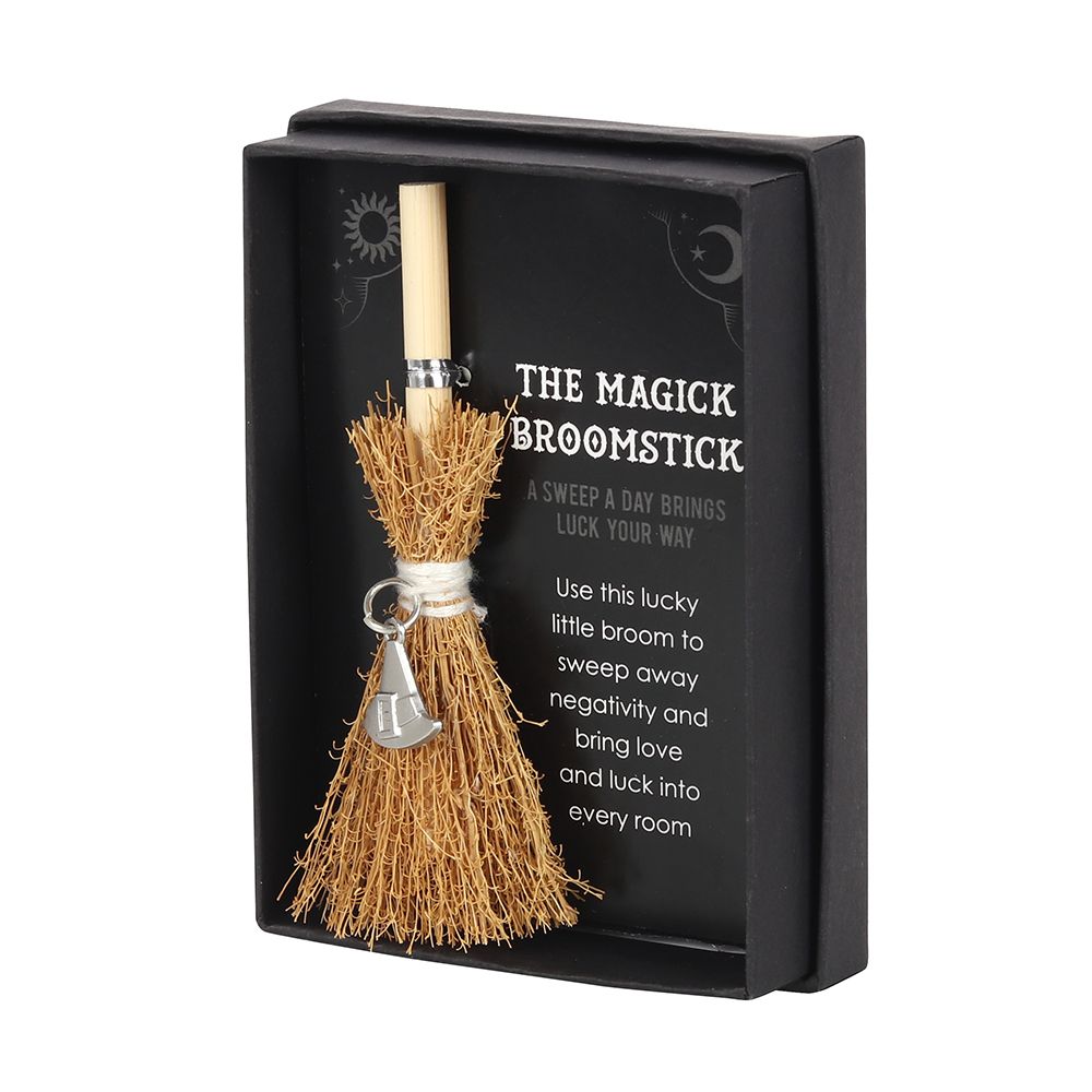 Witch Hat Mini Magick Broomstick - Wicked Witcheries